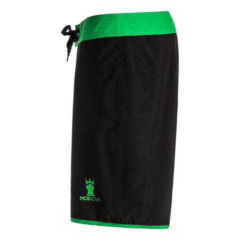 SS20 Moskova Board Shorts - Black/Green