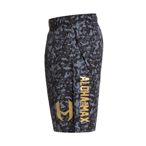 MAX HOLLOWAY GYM SHORTS CAMO BLACK GOLD