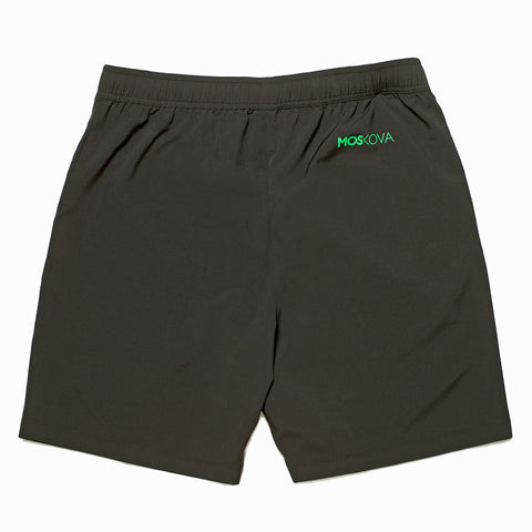 GYM SHORTS BLACK/GREEN