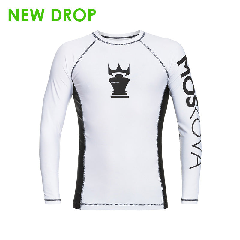 MOSKOVATRAININGRASHGUARDWHITE/BLACK-LONGSLEEVES