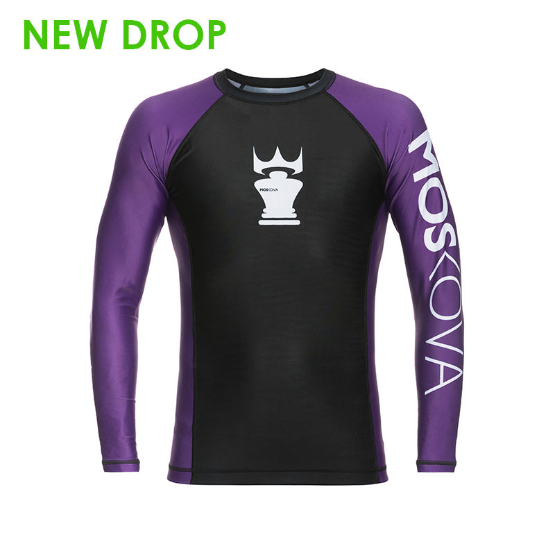 MOSKOVABJJRANKEDRASHGUARDBLACK/PURPLE-LONGSLEEVES