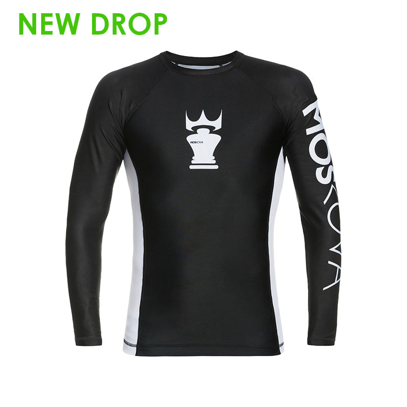 MOSKOVATRAININGRASHGUARDBLACK/WHITE-LONGSLEEVES