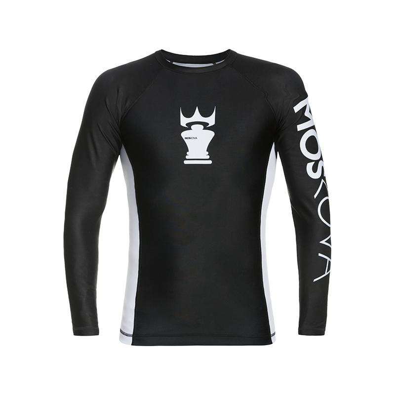 MOSKOVATRAININGRASHGUARDBLACK/WHITE-LONGSLEEVES