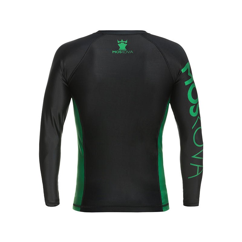 MOSKOVATRAININGRASHGUARDBLACK/GREEN-LONGSLEEVES