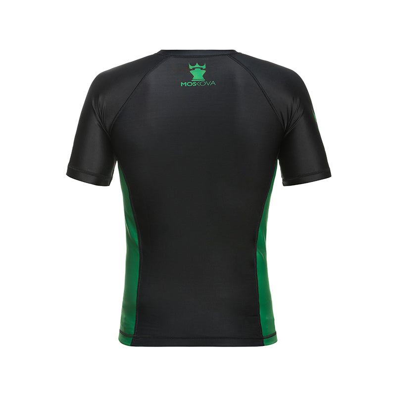 MOSKOVATRAININGRASHGUARDBLACK/GREEN-SHORTSLEEVE