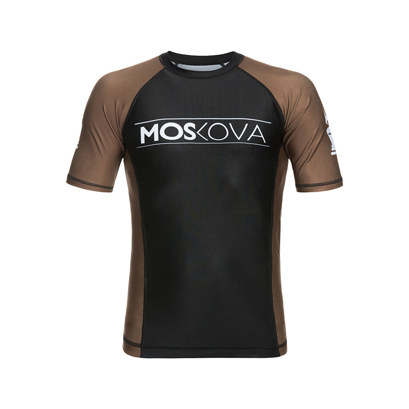 MOSKOVABJJRANKEDRASHGUARDBLACK/BROWN-SHORTSLEEVE