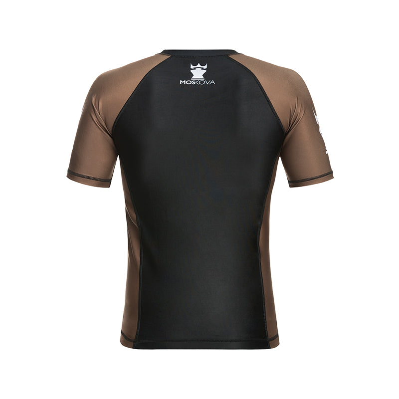 MOSKOVABJJRANKEDRASHGUARDBLACK/BROWN-SHORTSLEEVE