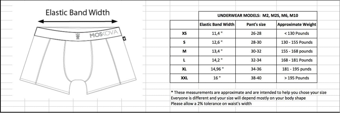 SIZE CHARTS